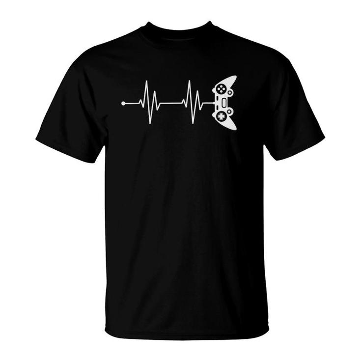 Gamer Heartbeat Gift For Video Game Lover Video Games T-Shirt