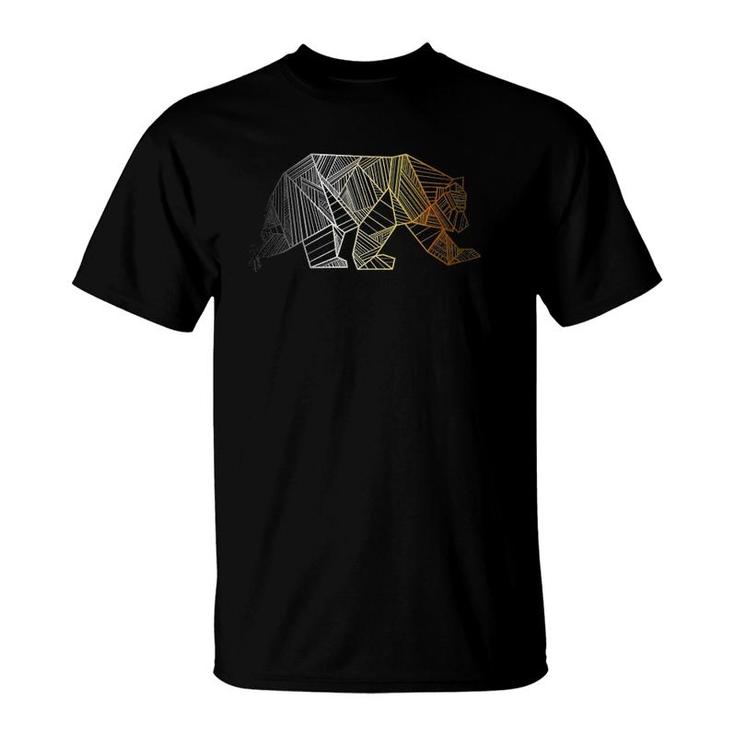 Geometric Bear Pride  Design For Gay Bears  T-Shirt