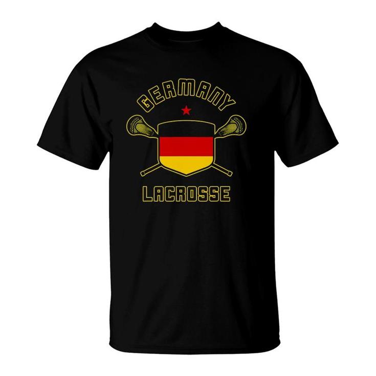 Germany Lacrosse German Flag Lax Tee T-Shirt