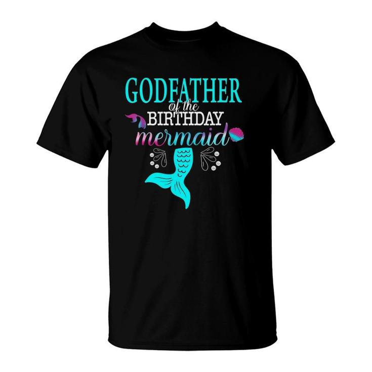Godfather Of The Birthday Mermaid Matching Family T-Shirt
