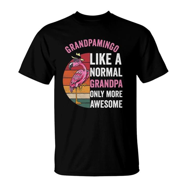 Grandpamingo Flamingo Grandpa Retro Flamingo Apparel For Men T-Shirt
