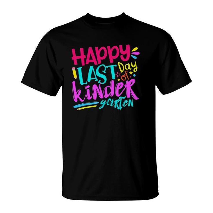 Happy Last Day Of Kindergarten Teacher Student Boy Girl Kids T-Shirt