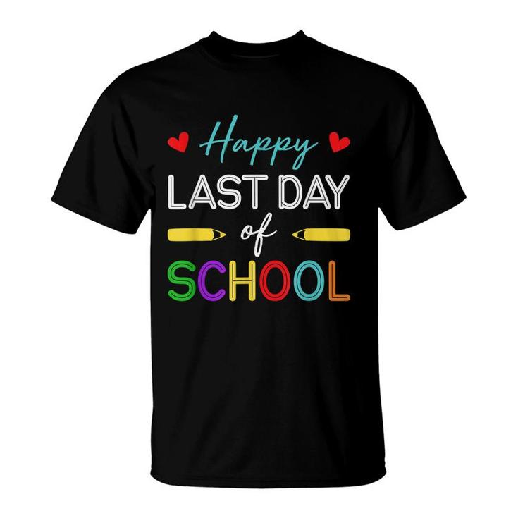 Happy Last Day Of School Teacher Student Summer Break  T-Shirt