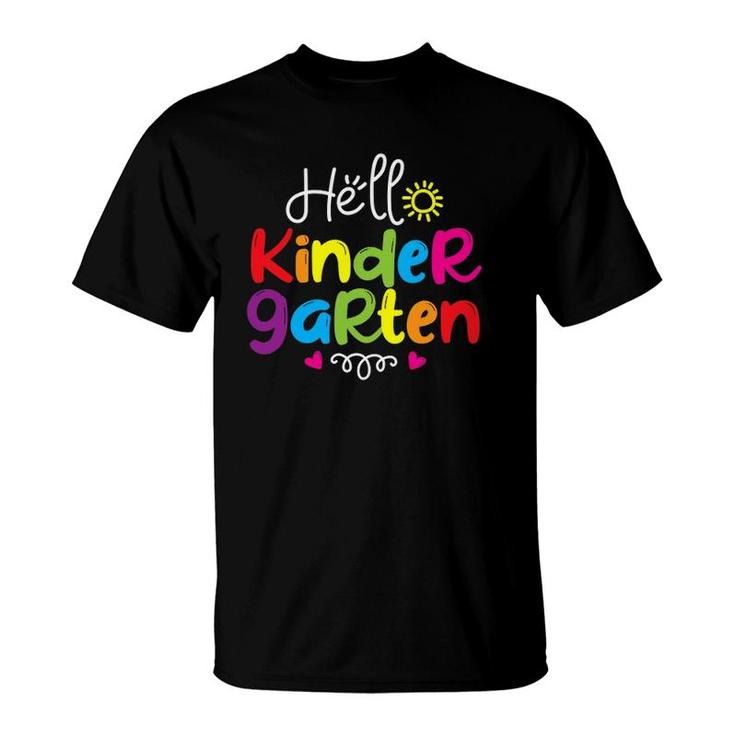Hello Kindergarten  Back To School Teacher Student Gift T-Shirt