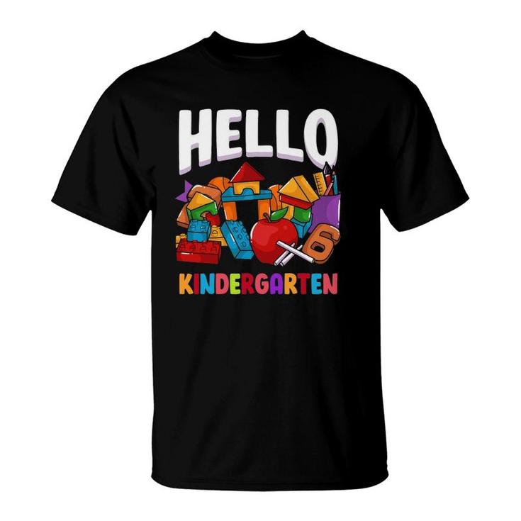 Hello Kindergarten Gifts Back To School Teacher Student Gift T-Shirt