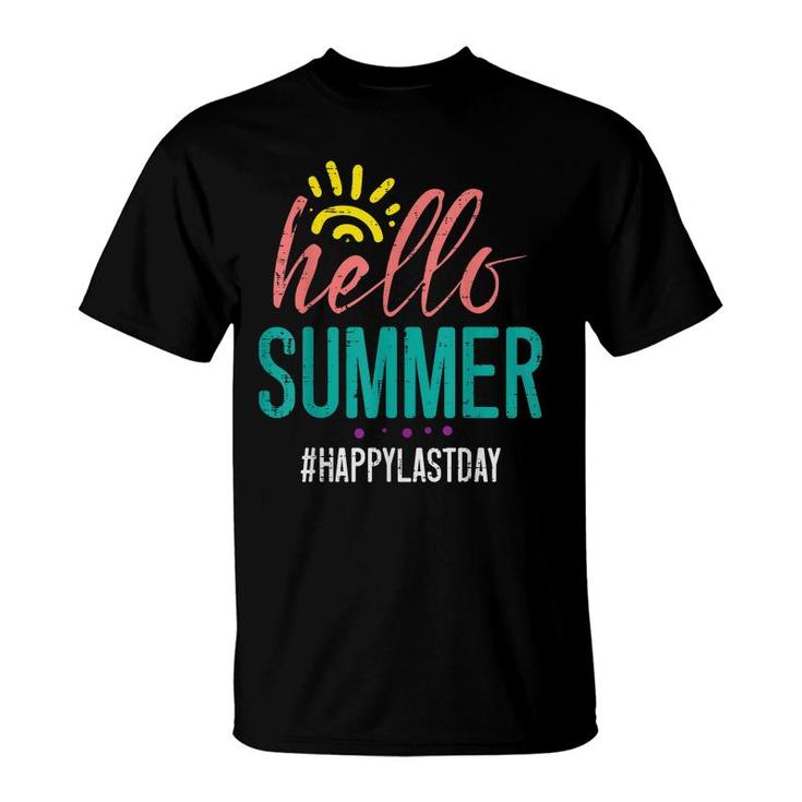 Hello Summer Happy Last Day Of School Teacher Boys Girl Kids  T-Shirt