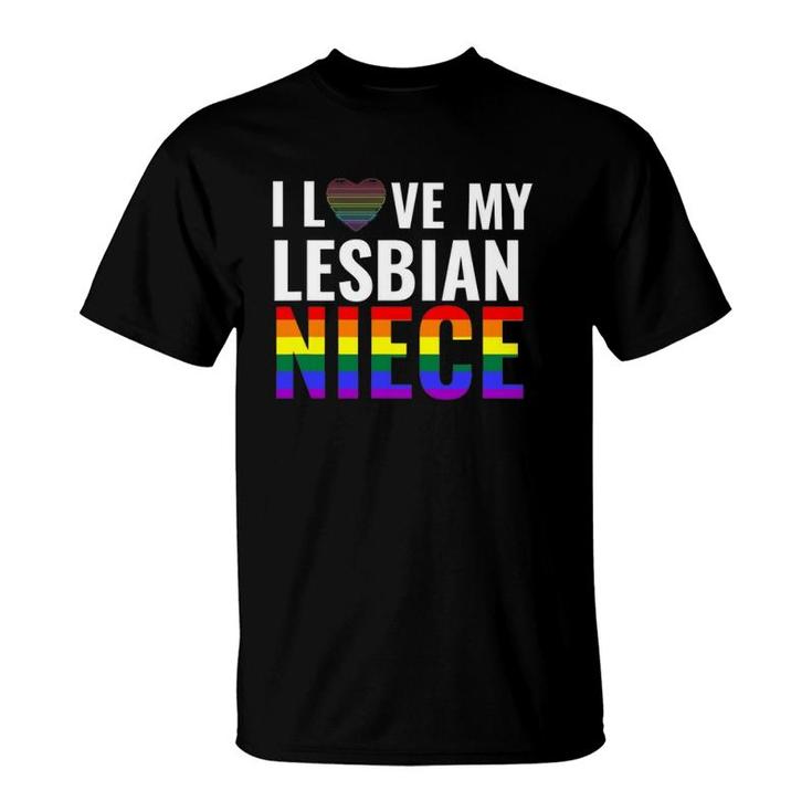 I Love My Lesbian Niece Lgbt Gay Pride Month Lesbian Unisex T-Shirt
