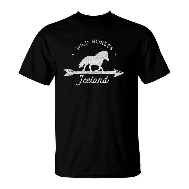 Iceland  Wild Horses Animal T-Shirt