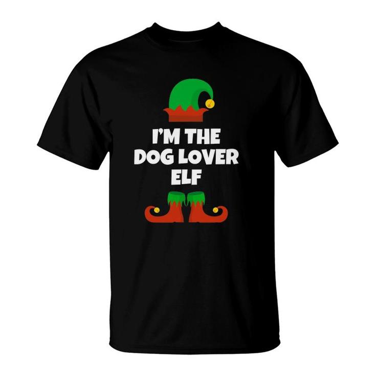Im The Dog Lover Elf Family Christmas Funny Gift T-Shirt