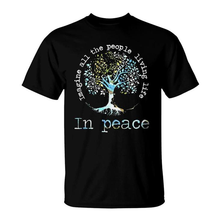 Imagine All People Living Life In Piece T-Shirt