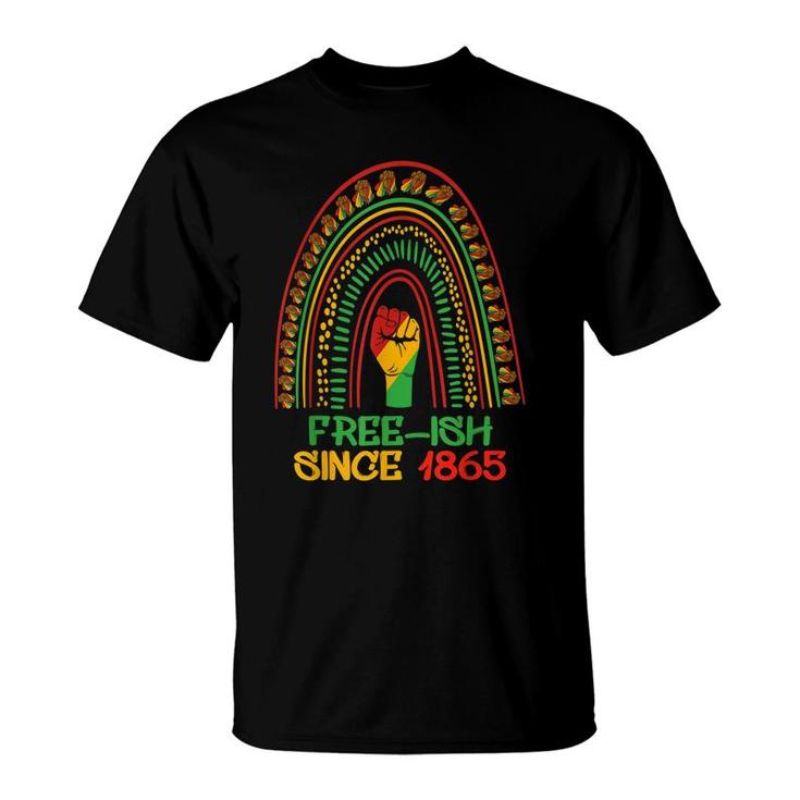 Juneteenth Rainbow Free-Ish Since 1865 African American Kids T-Shirt