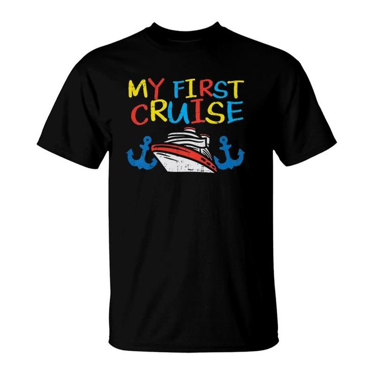 Kids My First Cruise Ship Anchor Cruising Vacation Trip Kids Gift T-Shirt