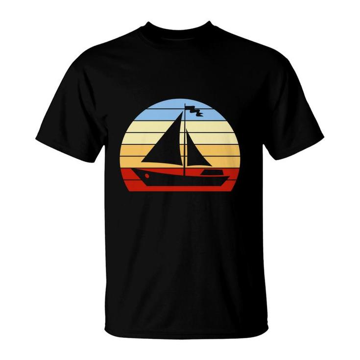 Lake Canoe Trip Boating Vintage 70S Retro Present T-Shirt