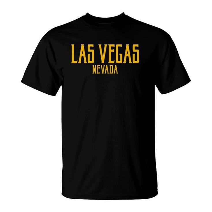 Las Vegas Nevada Vintage Text Amber Print T-Shirt