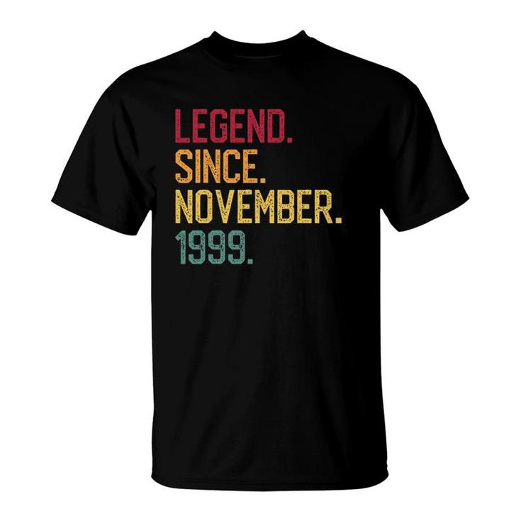 Legend Since November 1999 22Nd Birthday Gift 22 Years Old T-Shirt