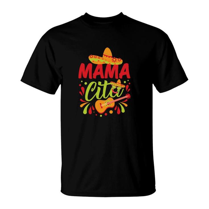 Mama Cita Hat Guitar Colorful Great Gift T-Shirt