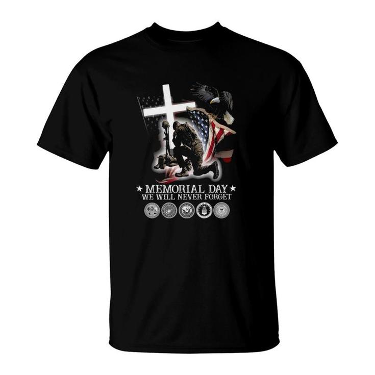 Memorial Day We Will Never Forget For Them Veteran Days T-Shirt