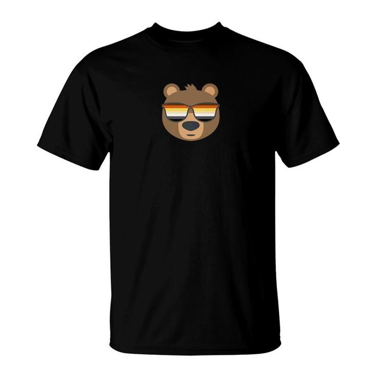 Mens Gay Bear Wearing Bear Pride Lgbtq Flag Sunglasses Premium T-Shirt