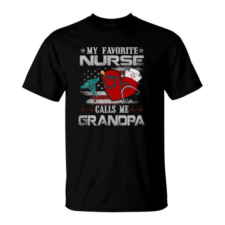 Mens My Favorite Nurse Calls Me Grandpa T-Shirt Mens My Favorite Nurse Calls Me Grandpa T-Shirt
