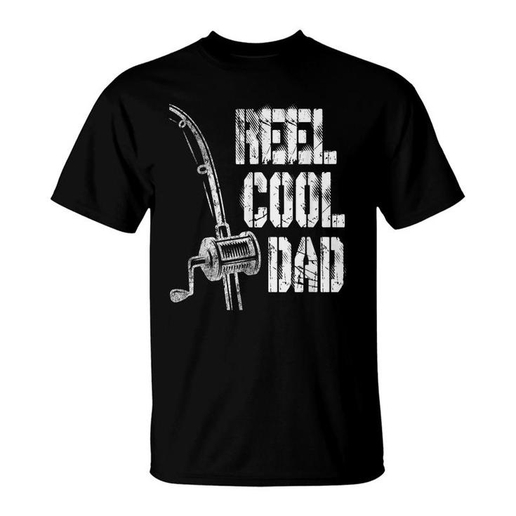 Mens Reel Cool Dad Fishing Daddy Mens Fathers Day Gift-Idea  T-Shirt