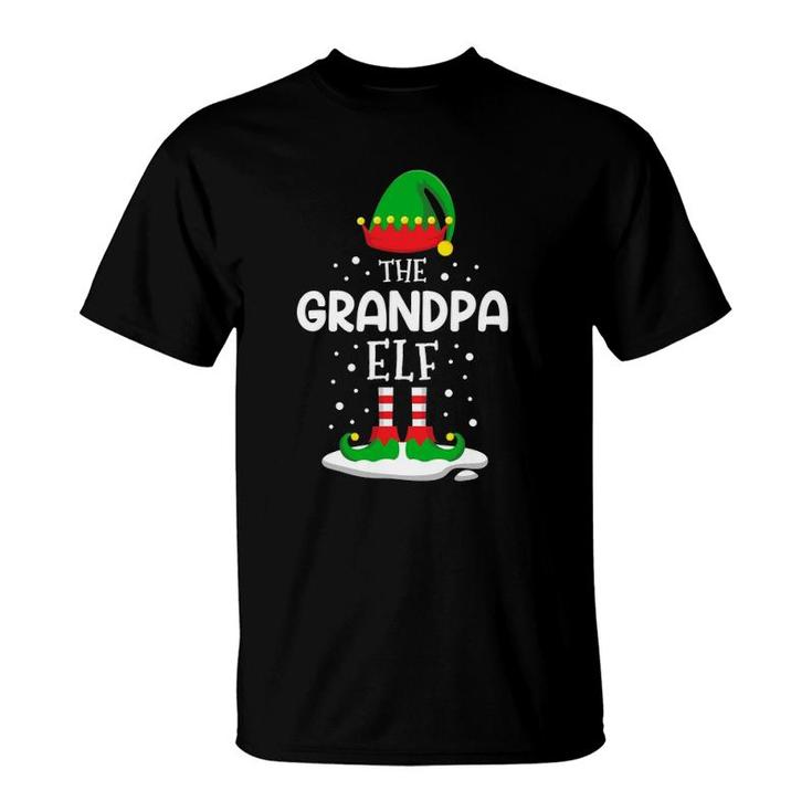 Mens The Grandpa Elf Christmas Family Matching Costume Pjs T-Shirt