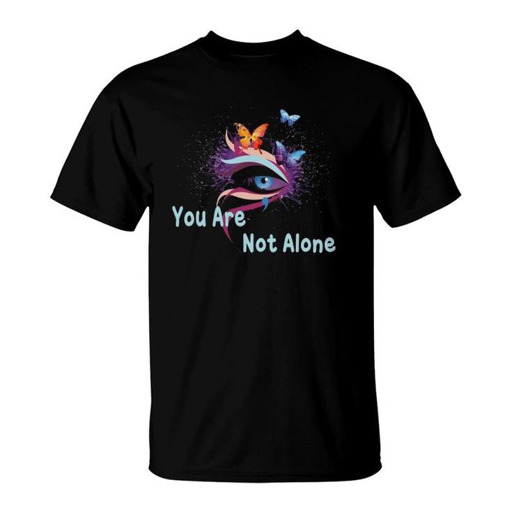 Mental Health Awareness Semicolon Suicide Survivor T-Shirt