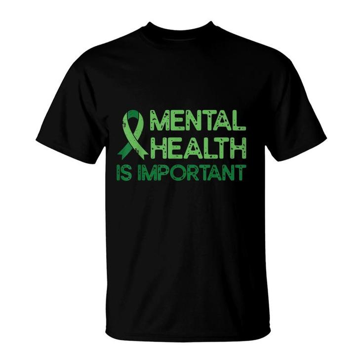 Mental Health Green Ribbon Anxiety Mental Health Awareness T-Shirt