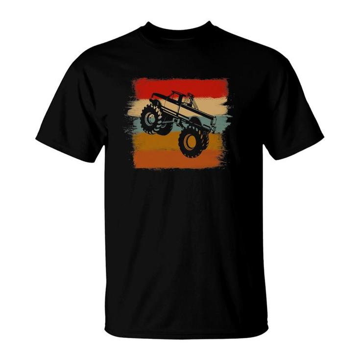 Monster Trucks Vintage Paint Stripes 4Wd Suv Rc Big Size Car T-Shirt
