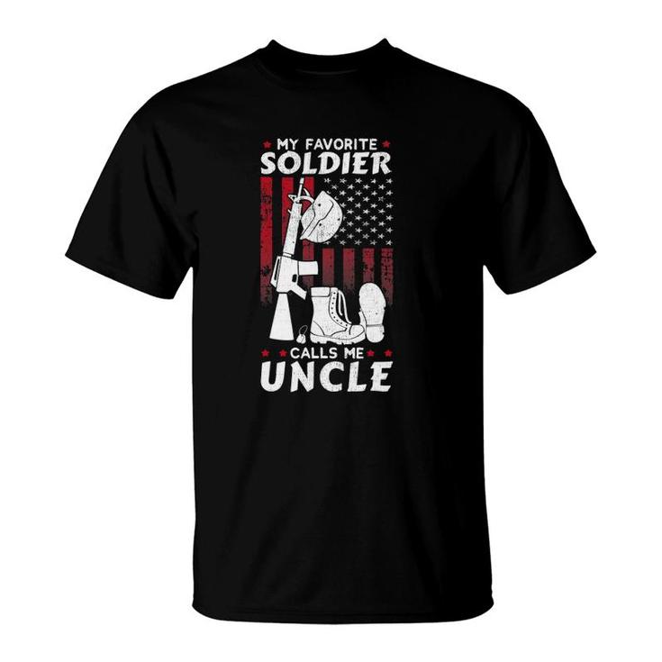 My Favorite Soldier Calls Me Uncle  Us Army Veteran T-Shirt