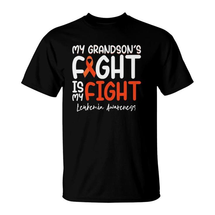 My Grandsons Fight Is My Fight Leukemia Cancer Awareness T-Shirt