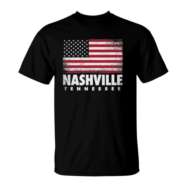 Nashville Tennessee 4Th Of July American Flag Usa America T-Shirt