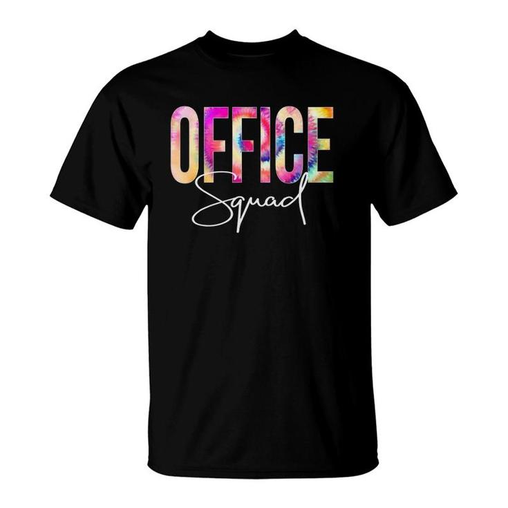 Office Squad Tie Dye Back To School Women Appreciation T-Shirt