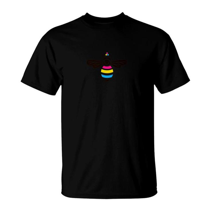 Pansexual Pride Bee Flag Lgbt Awareness Equality T-Shirt