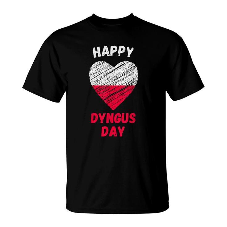 Polish Heart Happy Dyngus Day Polska Poland 2022  T-Shirt