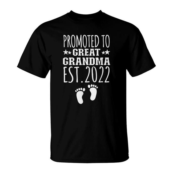 Promoted To Great Grandma 2022 First Time Great Grandma 2022  T-Shirt