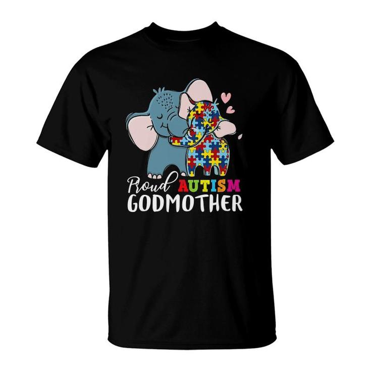 Proud Godmother Autism Awareness Family Matching T-Shirt