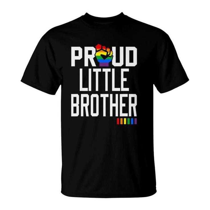 Proud Little Brother Gay Pride Month Lgbtq T-Shirt