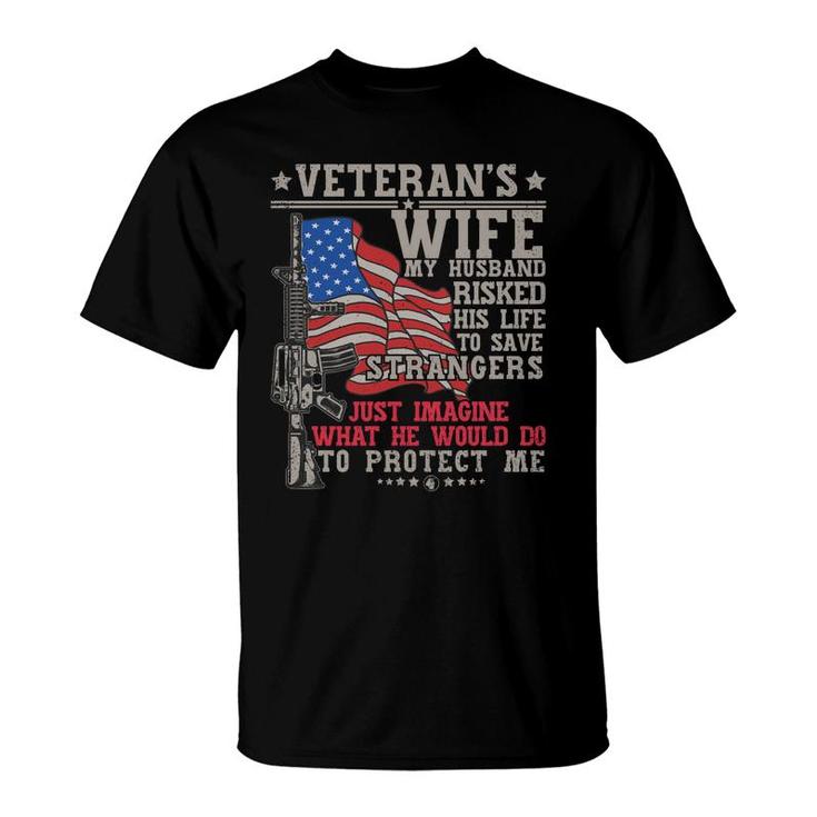 Proud Veteran Wife Veteran Of The Army Boots Us Soldier   T-Shirt