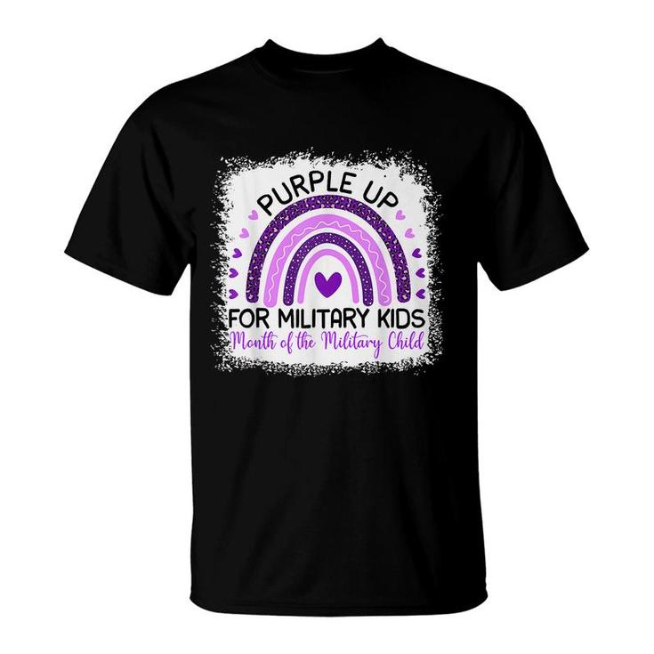 Purple Up For Military Kids Cool Month Of The Military Child  T-Shirt