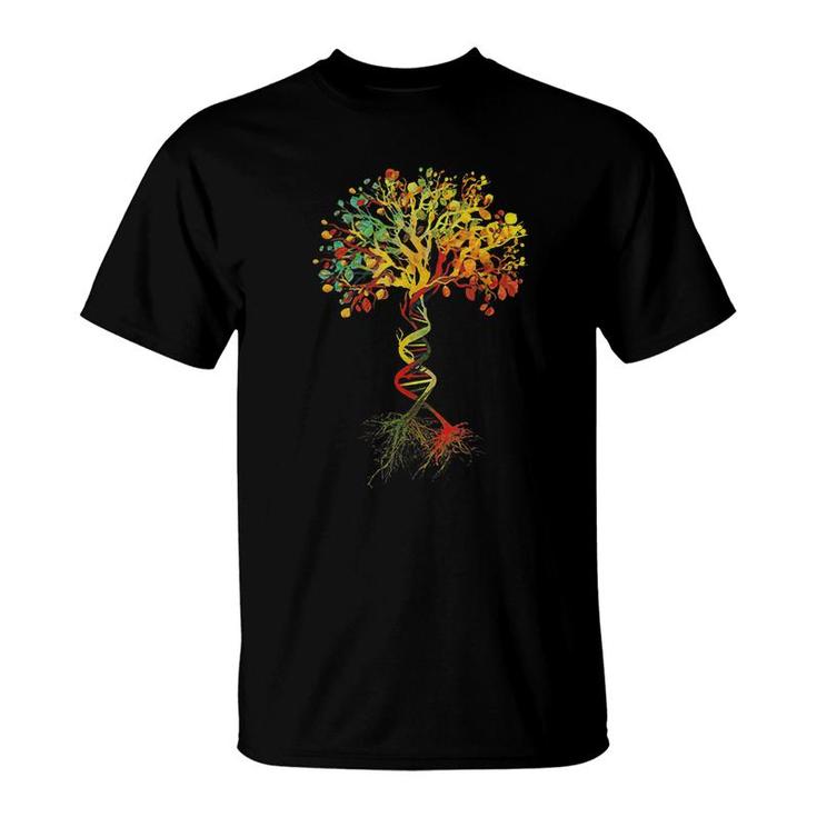 Reality Glitch Dna Tree Life Biologist Science Earth Day  T-Shirt