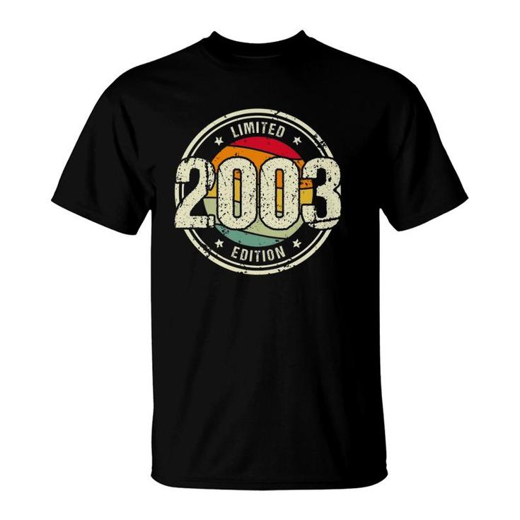 Retro 18 Years Old Vintage 2003 Limited Edition 18Th Birthday T-Shirt