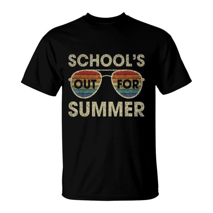 Retro Last Day Of School- Schools Out For Summer Teacher Day  T-Shirt