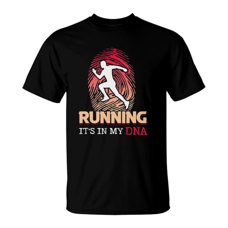 Running Its In My Dna Runner Marathon Race Track And Field T-Shirt