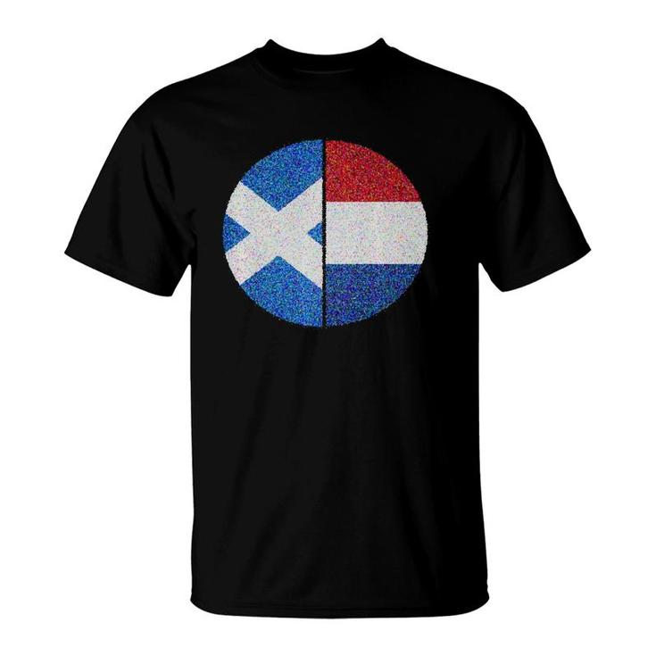 Scottish Dutch Cultural Flag Dual Ancestry T-Shirt