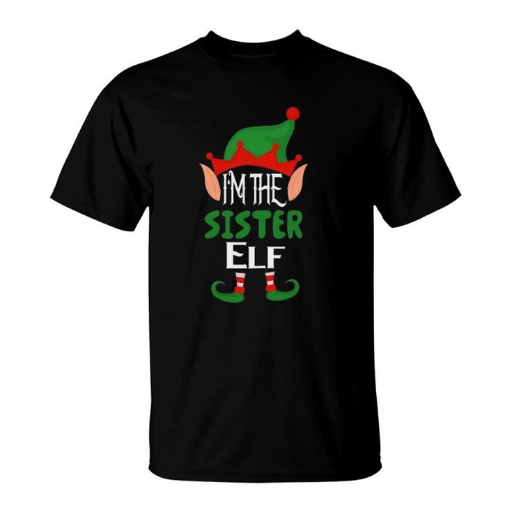 Sister Elf Costume Funny Matching Group Family Christmas Pjs T-Shirt