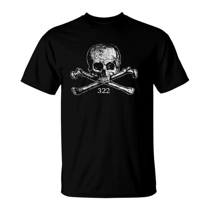Skull & Bones 322 Distressed - Skull And Crossbones T-Shirt