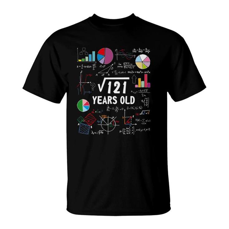 Square Root Of 121 11Th Birthday 11 Years Old Love Math T-Shirt
