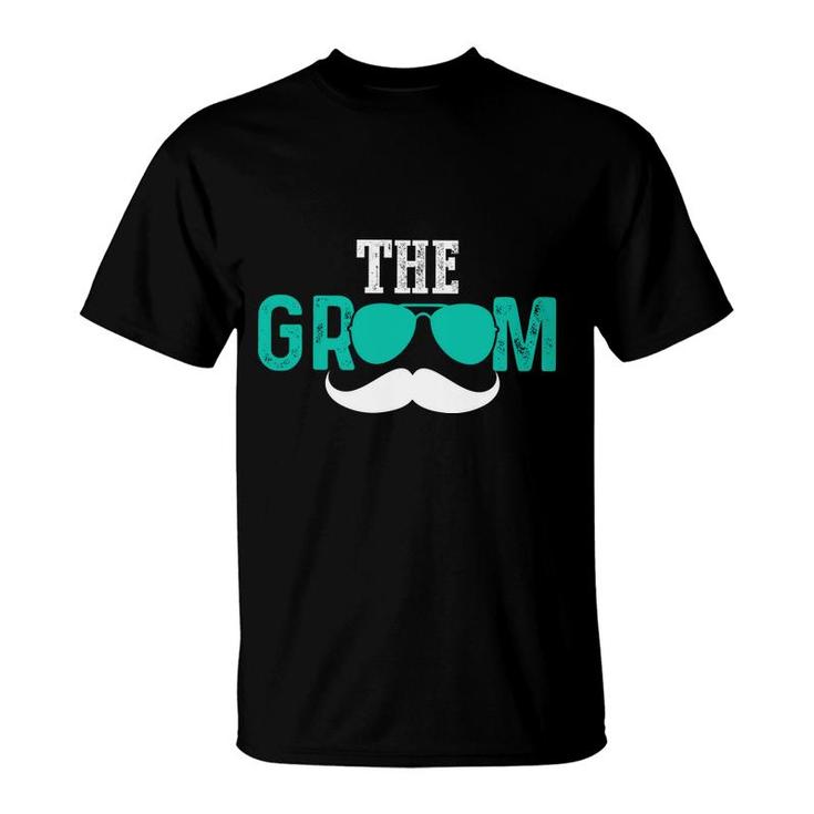 The Groom Bachelor Party White Blue Great T-Shirt