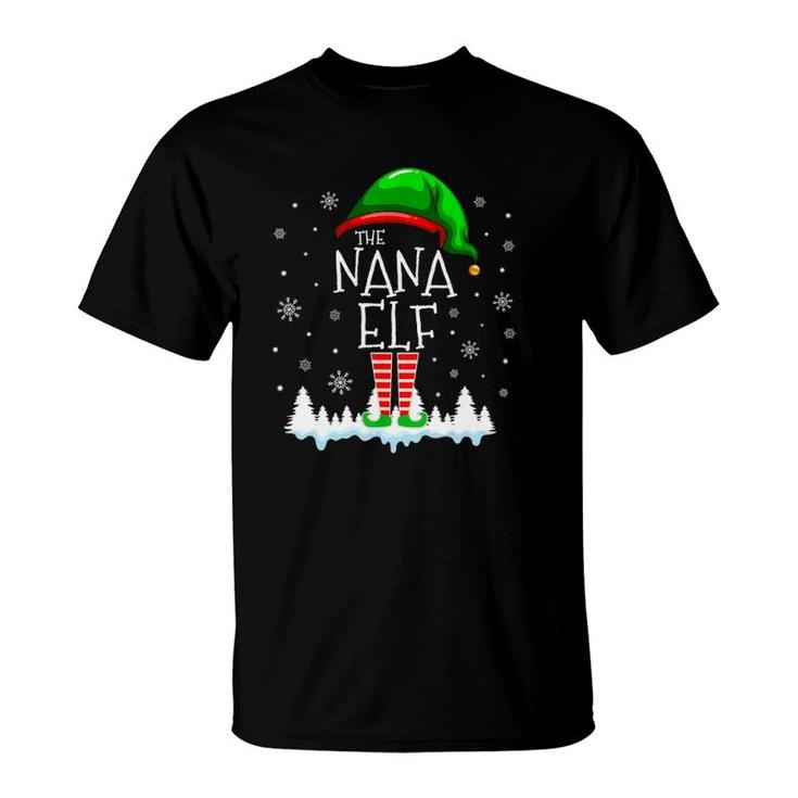 The Nana Elf Christmas Family Matching Costume Pjs Cute T-Shirt