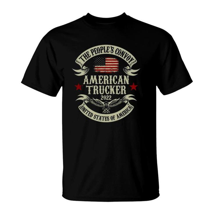 The Peoples Convoy 2022 America Truckers Freedom Convoy Usa  T-Shirt